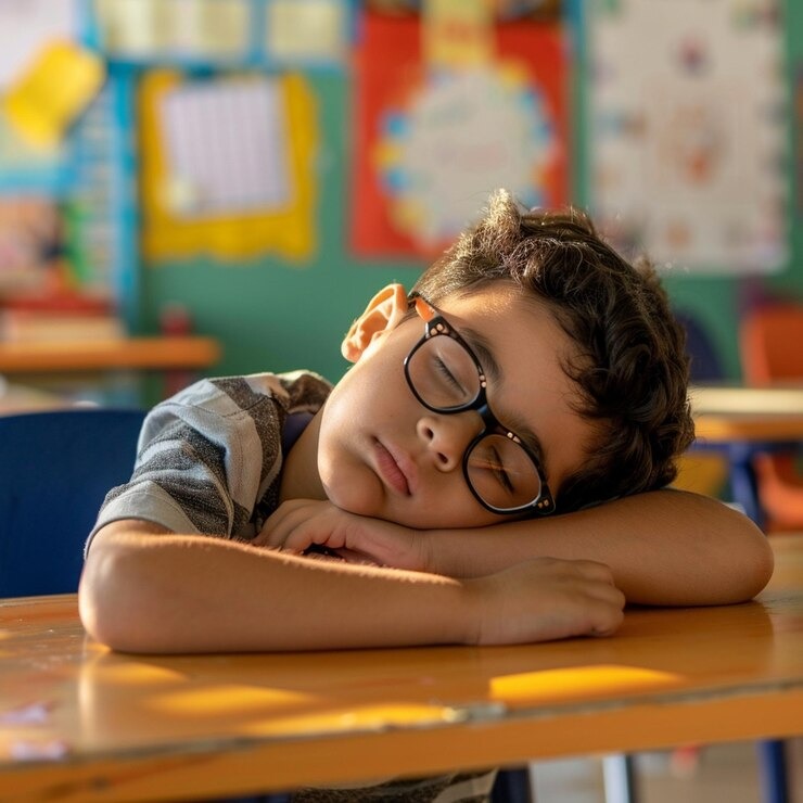 imgi 64 little boy wearing glasses plaid shirt is sleeping wooden floor 862994 540849