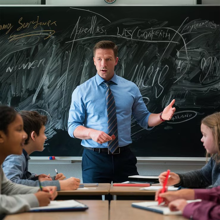 imgi 64 man blue shirt is giving speech children 444916 244