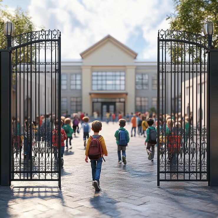 imgi 65 3d photo group people are walking through entrance school 1158030 85217