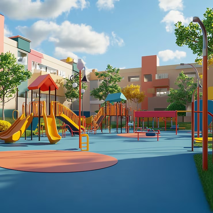 imgi 65 colorful playground with slide that says word bottom 973002 5750