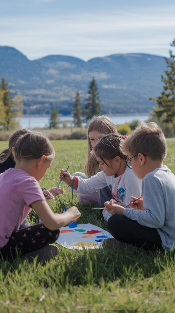 imgi 65 kids pnting together medium shot 1358627 16307