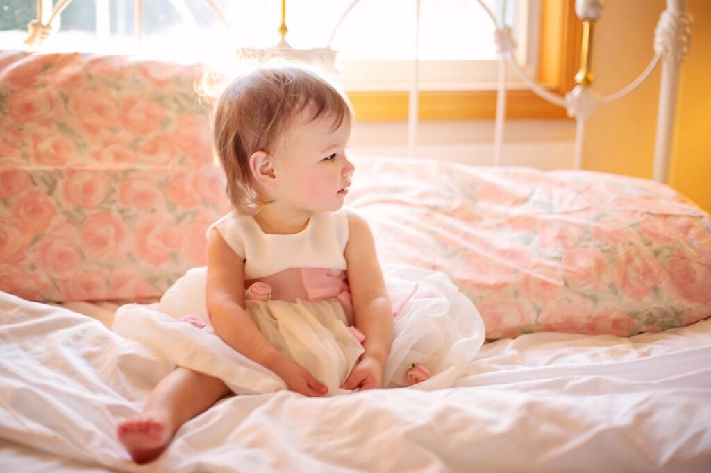child, girl, baby, toddler, bed, portrait, bedroom, caucasian, child, baby, baby, baby, baby, baby, toddler, toddler